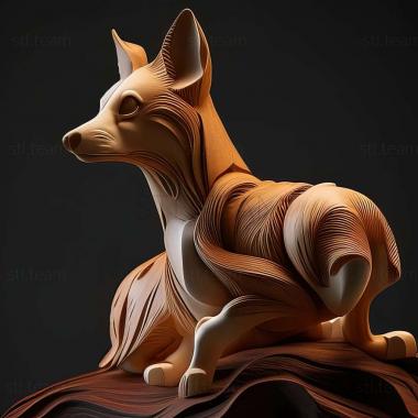 3D model Japanese Terrier dog (STL)